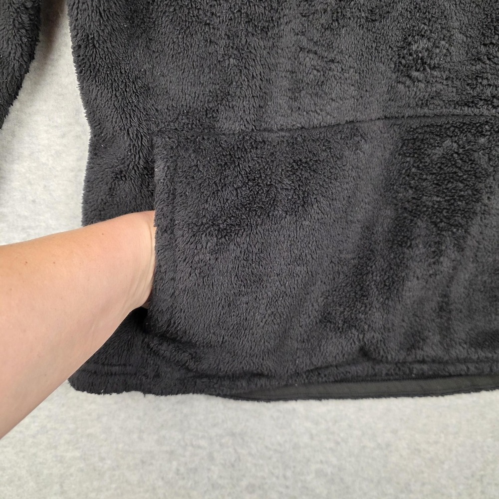 The North Face Sweatshirt‎ Womens Medium Black Fleece 1/4 Zip Pocket Pullover - Picture 4 of 9